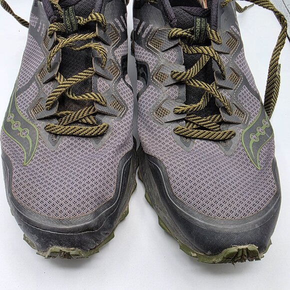 Saucony Peregrine 8 Mens Size 14 Black Green Hiking Shoes Camping Outdoors Trail main image 4